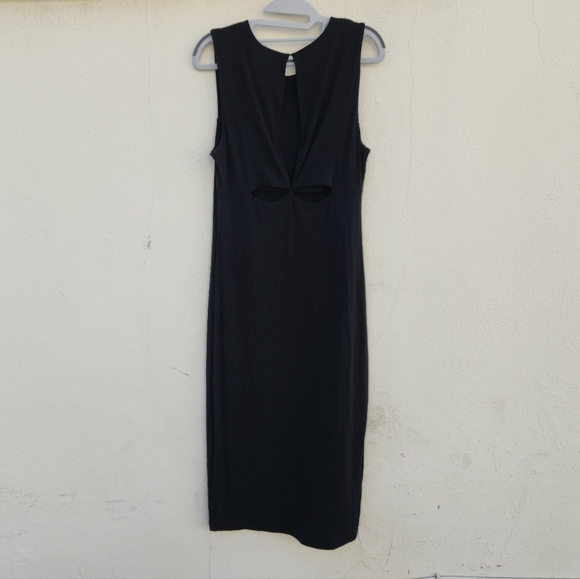 T by Alexander Wang Sleeveless Black Cutout Back Dress - Picture 4 of 11